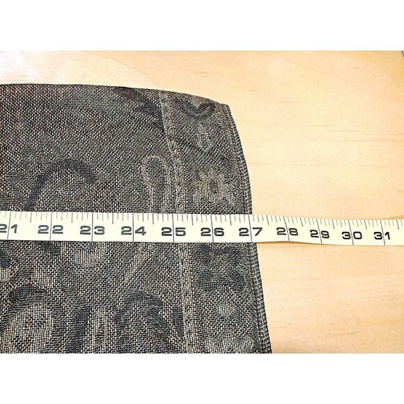 Large Jerusalem 100% Cashmere Scarf Shawl 68x27" Black Gold Fringe Ends Elegant - Picture 9 of 12